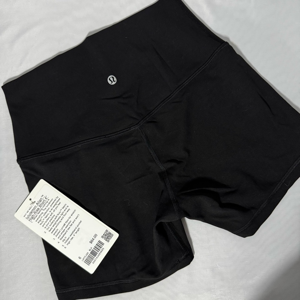 Lululemon Align High-Rise Black 4” Shorts SZ 6 - Picture 10 of 11